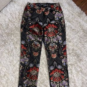 SILK PATTERNED DRESS PANTS